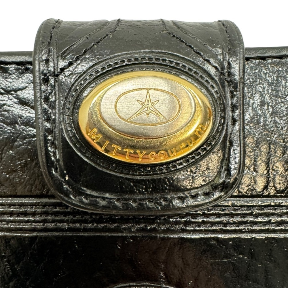 Mitty Wallet Women’s Purse Pouch Brazilian Leather Black Gold Buckle Western - Picture 5 of 16